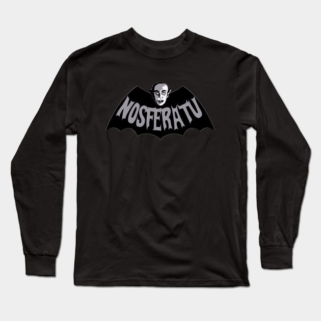 Nosferatu Bat Symbol Long Sleeve T-Shirt by EnchantedTikiTees